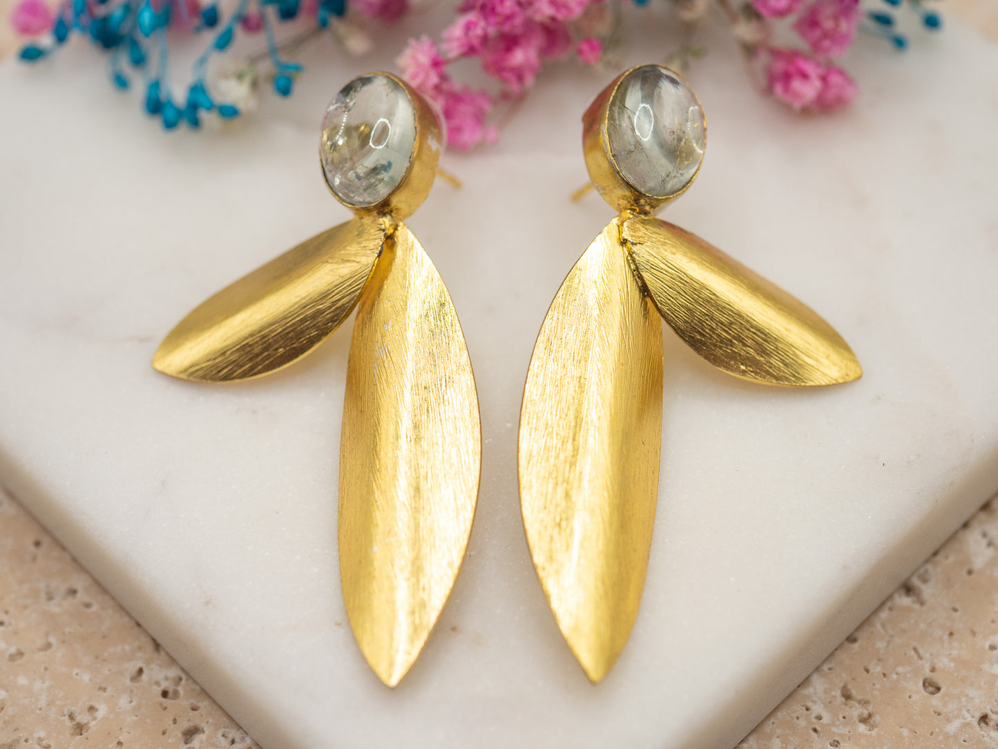 Boucles d'oreilles Hojas de Cristal