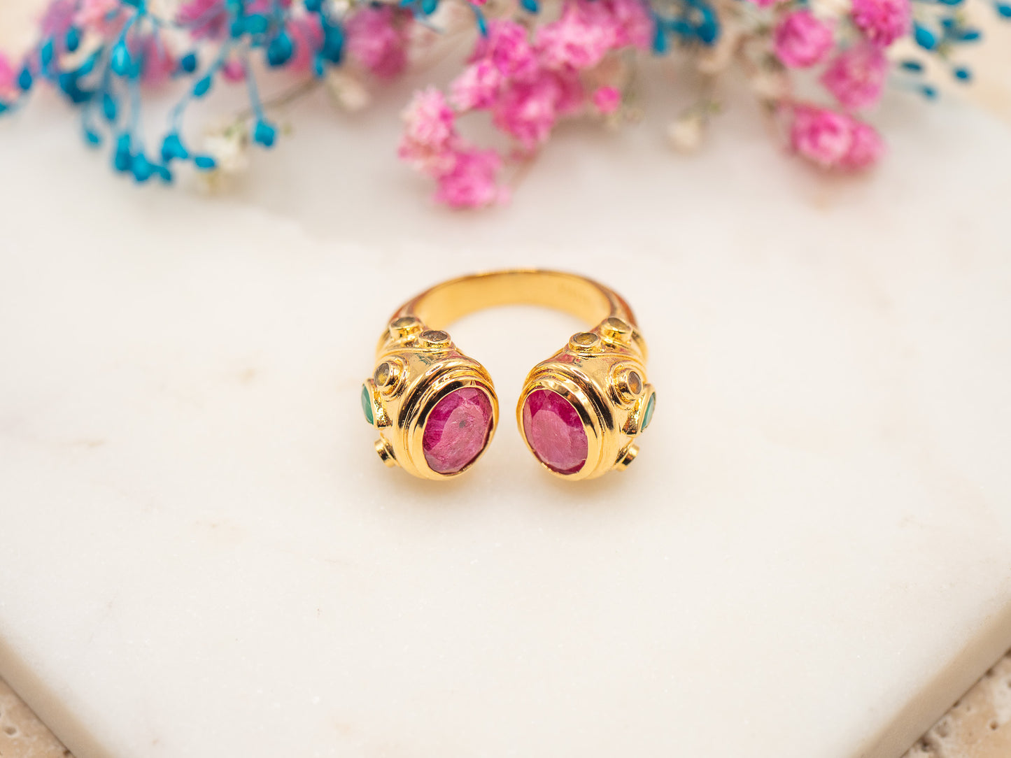 Bague Doble Rubí del Sol