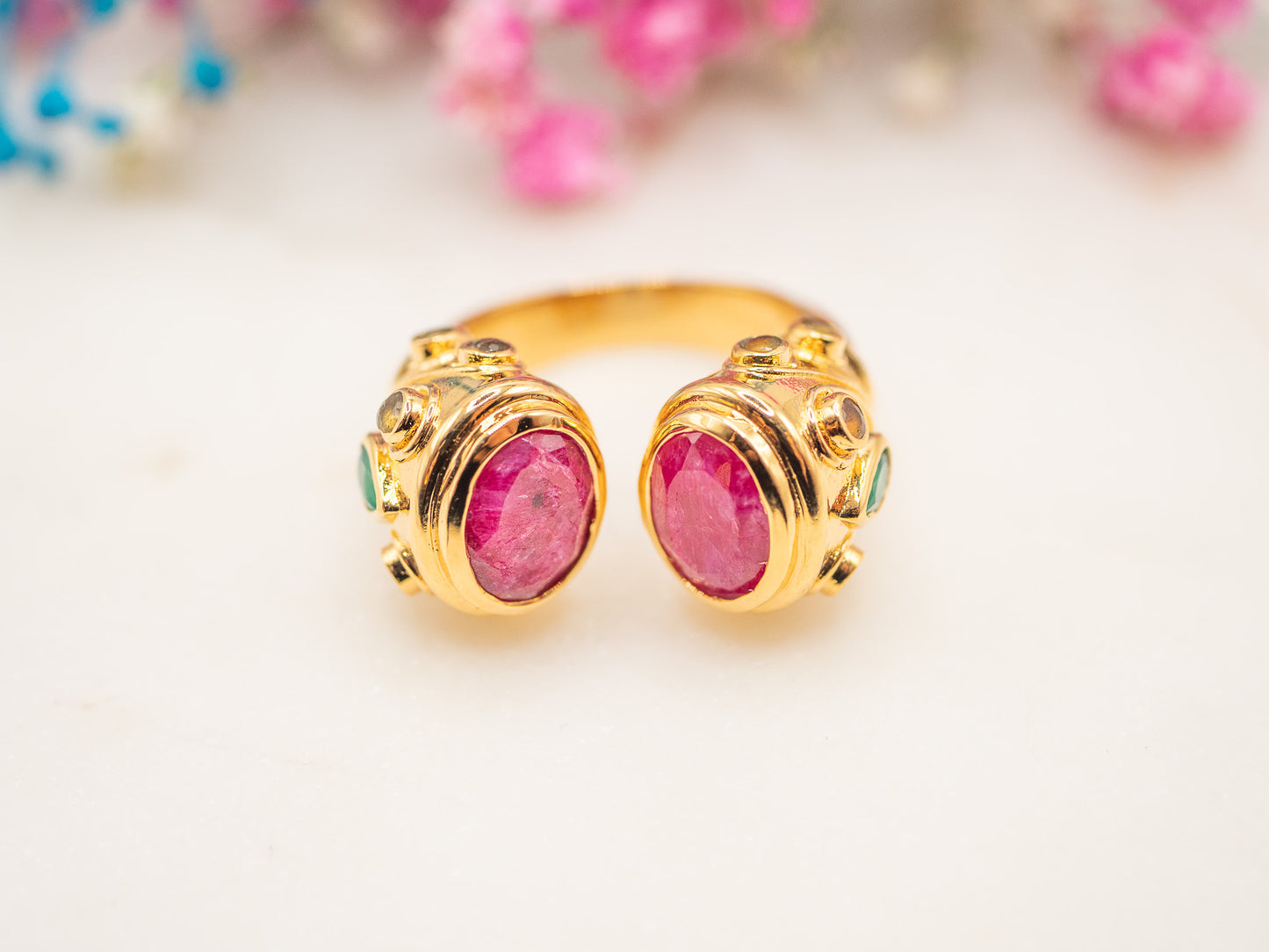 Bague Doble Rubí del Sol