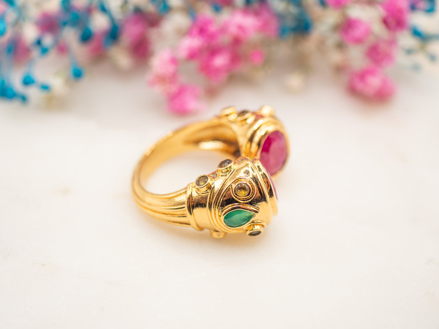 Bague Doble Rubí del Sol