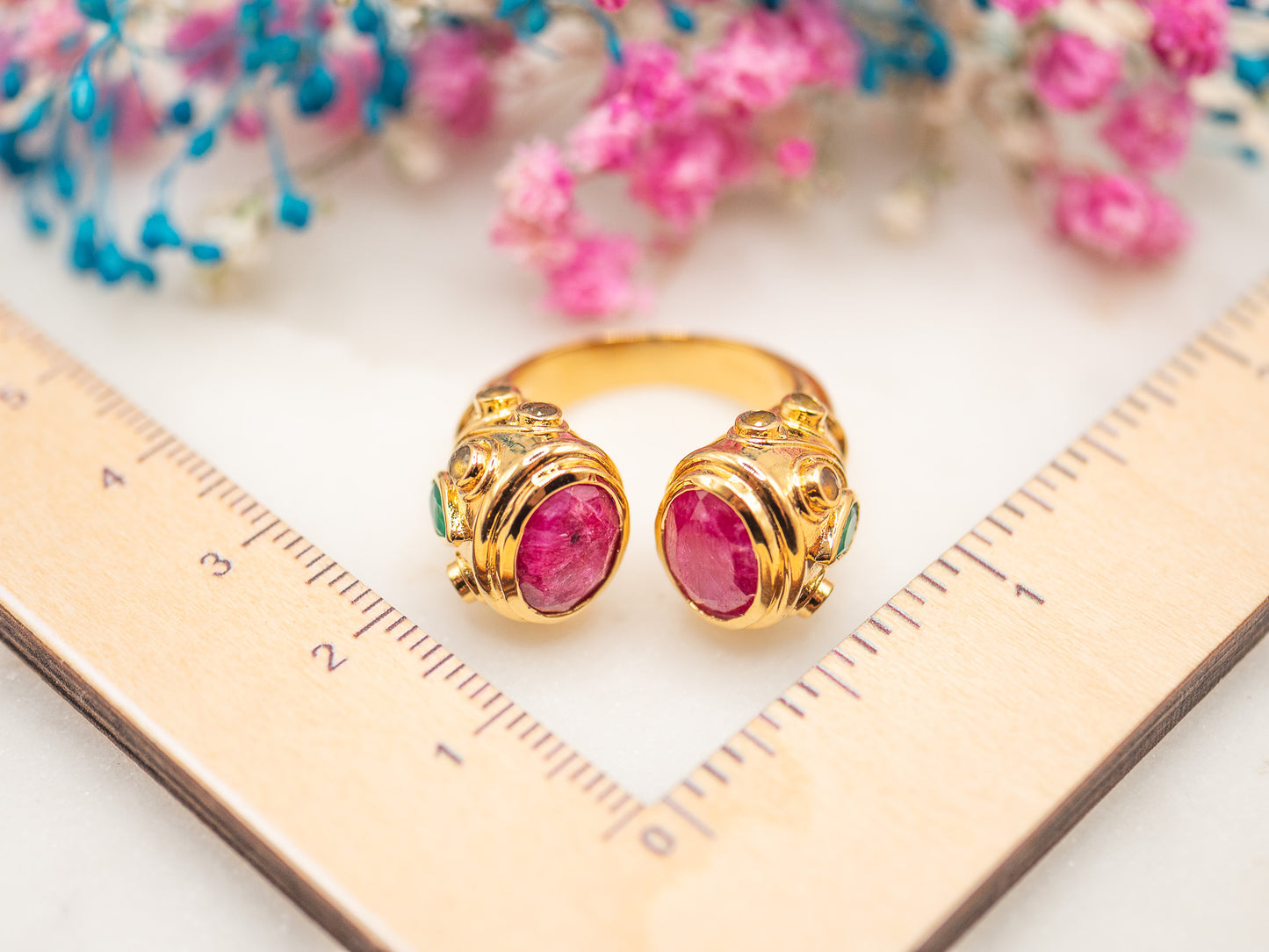 Bague Doble Rubí del Sol