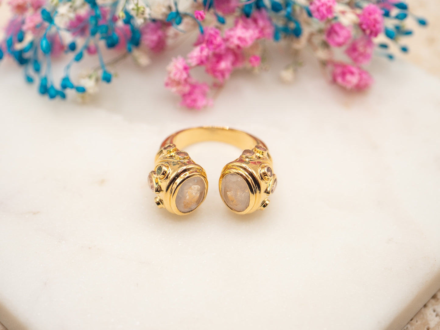Bague Doble Quartz Lunaire