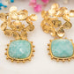 Boucles d’oreilles Figa (vert d'eau)