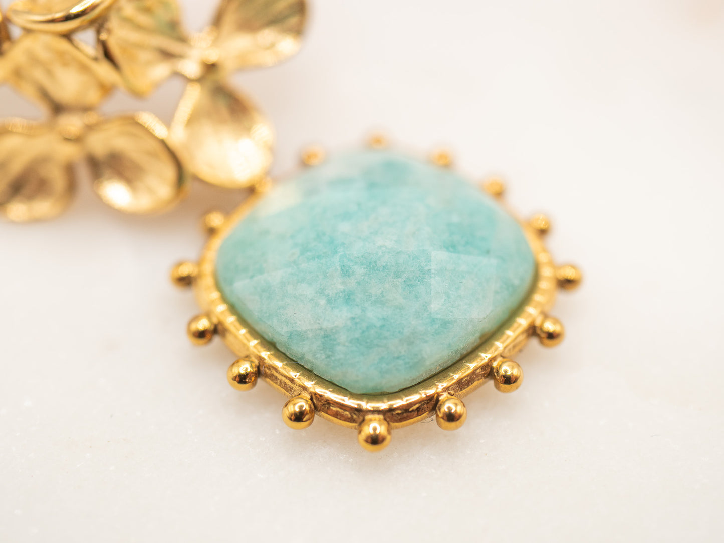 Boucles d’oreilles Figa (vert d'eau)