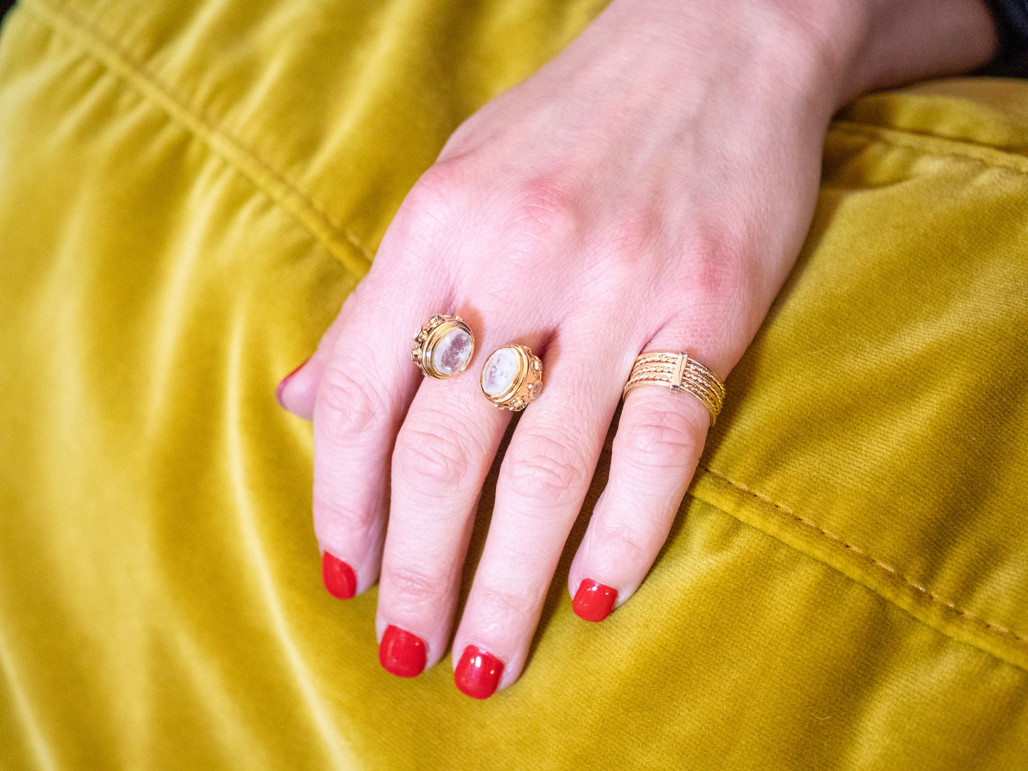 Bague Doble Quartz Lunaire