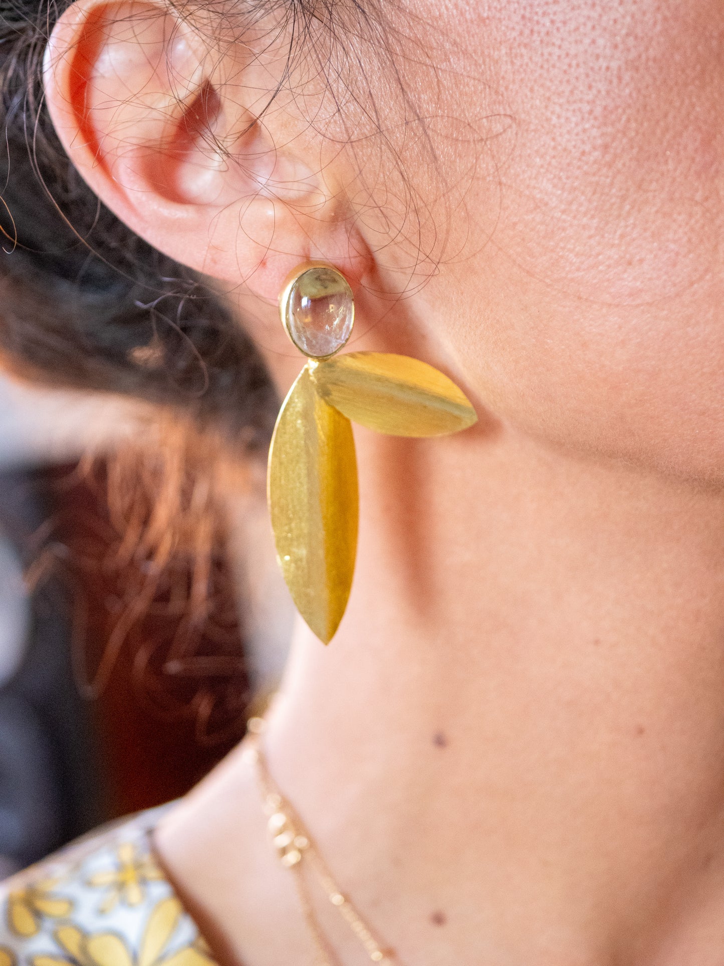 Boucles d'oreilles Hojas de Cristal
