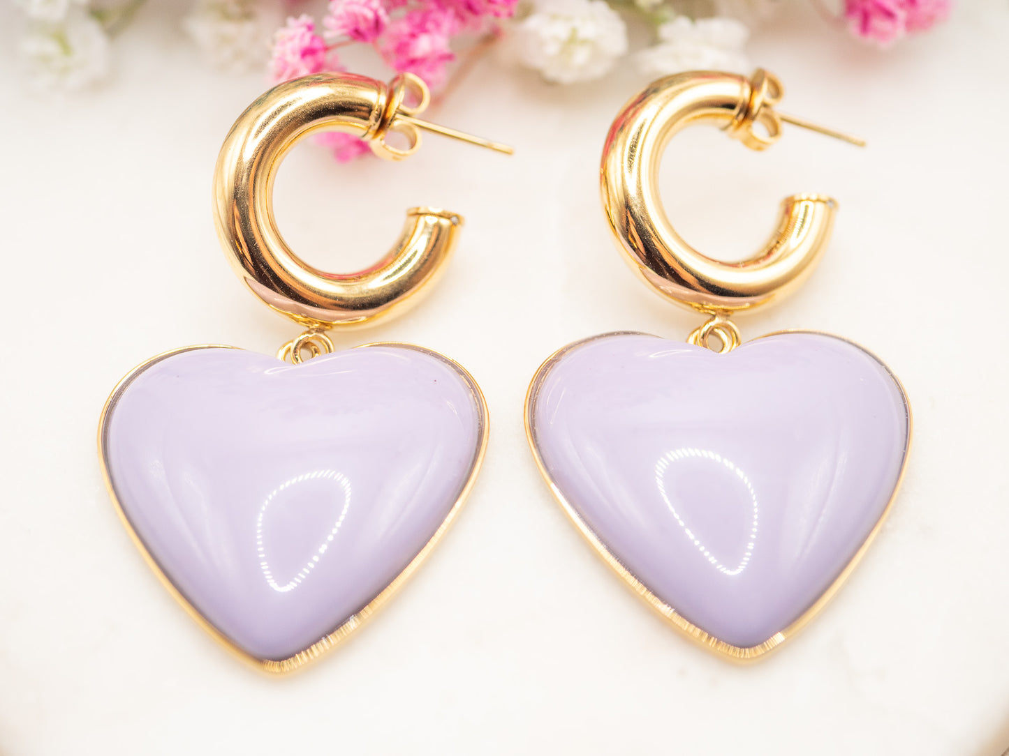 Boucles d'oreilles Loverdose (lilas)