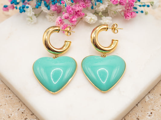Boucles d'oreilles Loverdose (turquoise)
