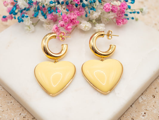 Boucles d'oreilles Loverdose (jaune)