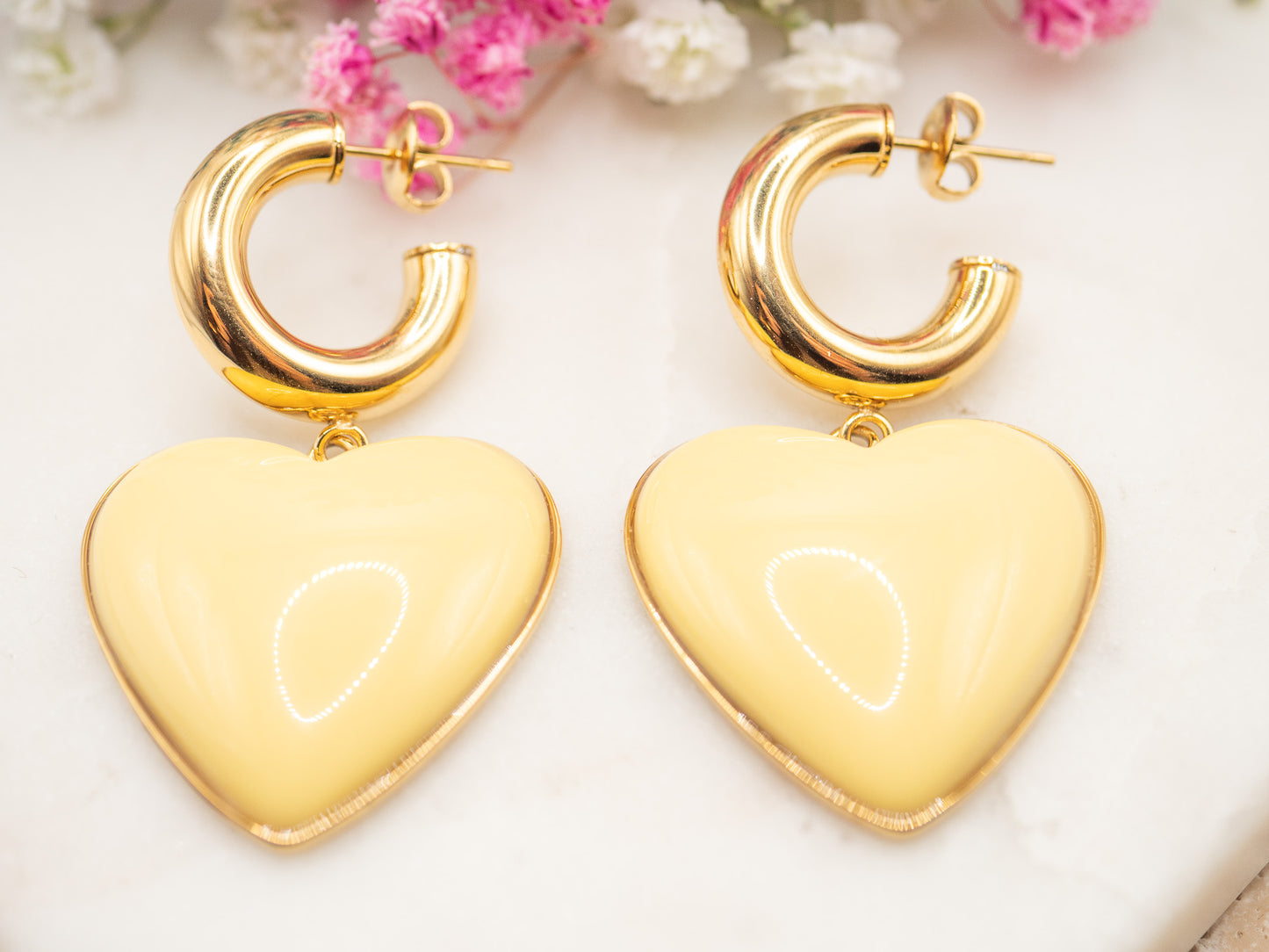 Boucles d'oreilles Loverdose (jaune)