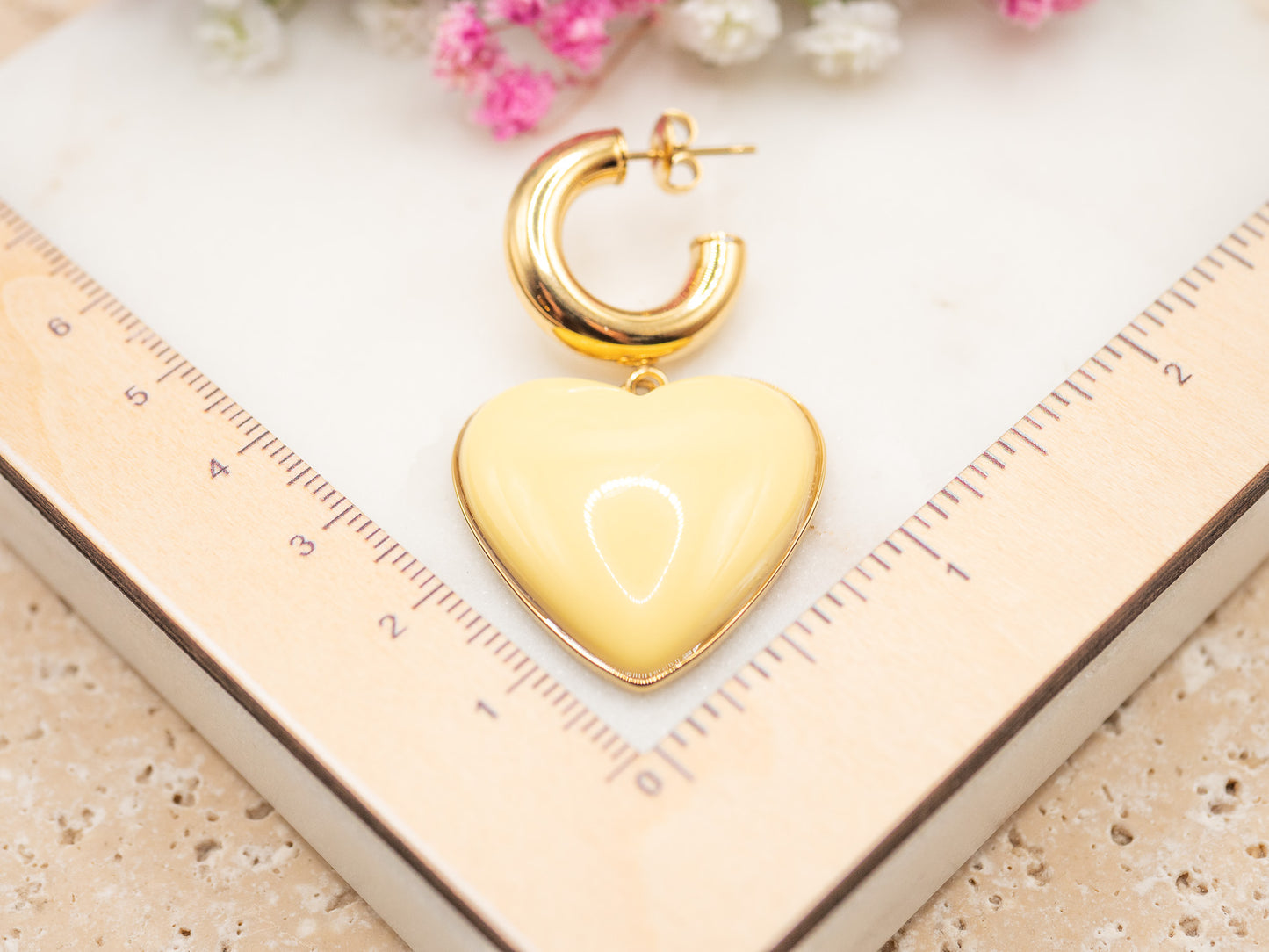 Boucles d'oreilles Loverdose (jaune)