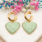Boucles d'oreilles Loverdose (vert d'eau)