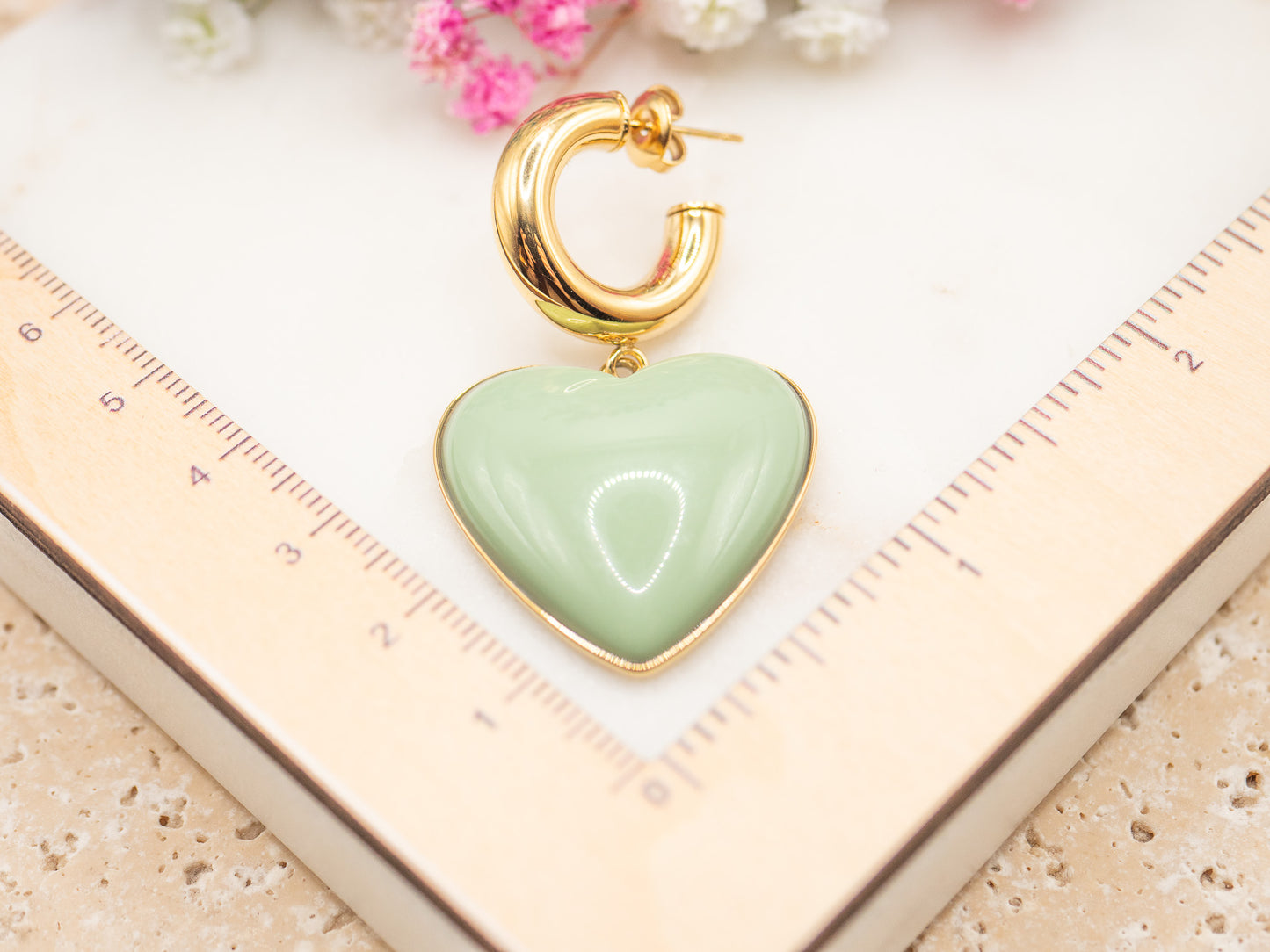 Boucles d'oreilles Loverdose (vert d'eau)