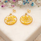 Boucles d'oreilles Golden Botanica