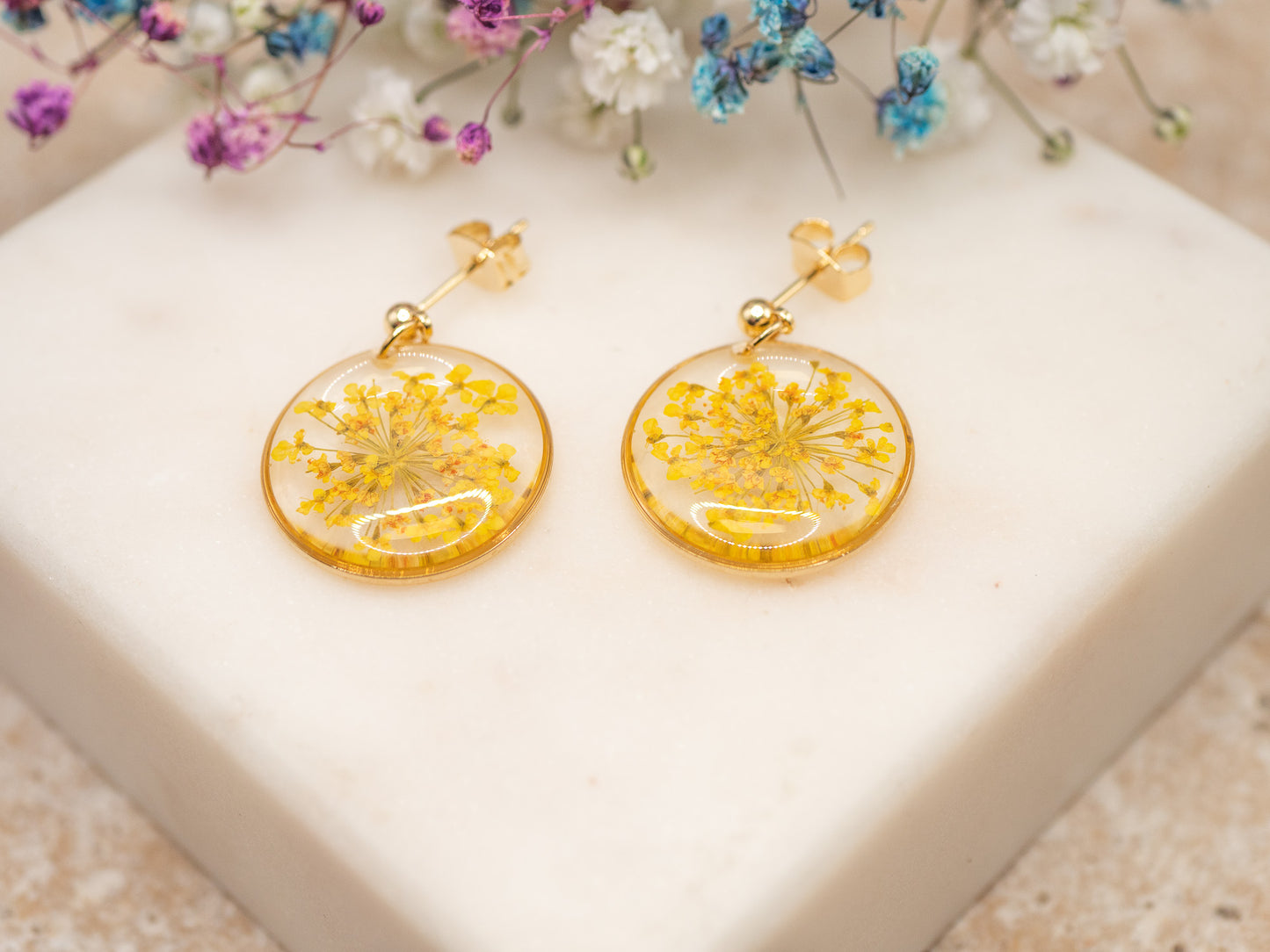 Boucles d'oreilles Golden Botanica
