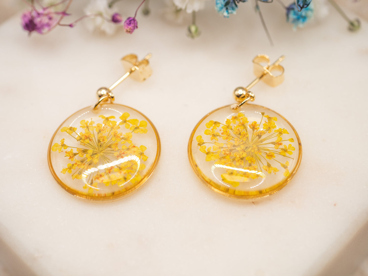 Boucles d'oreilles Golden Botanica