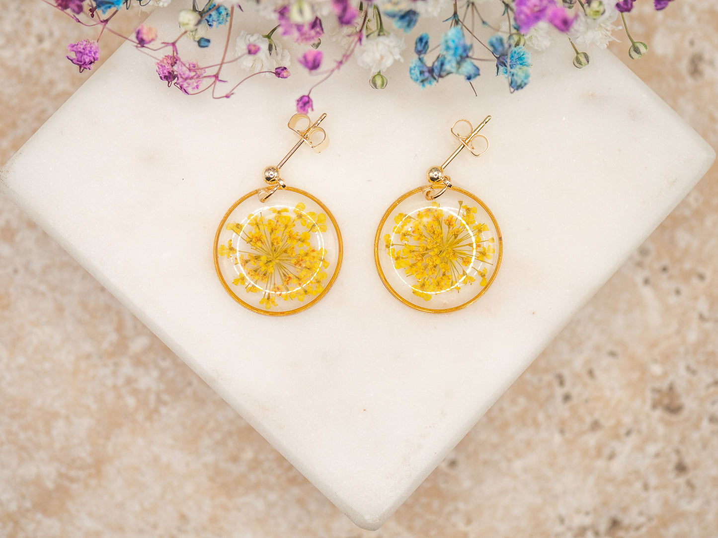 Boucles d'oreilles Golden Botanica