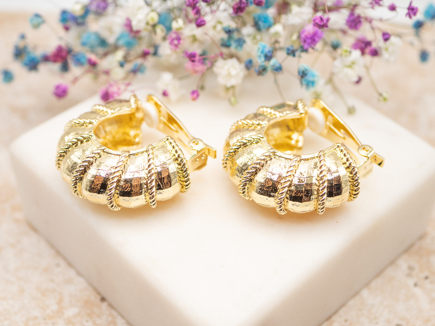 Boucles d'oreilles Velvet Rope (clips)