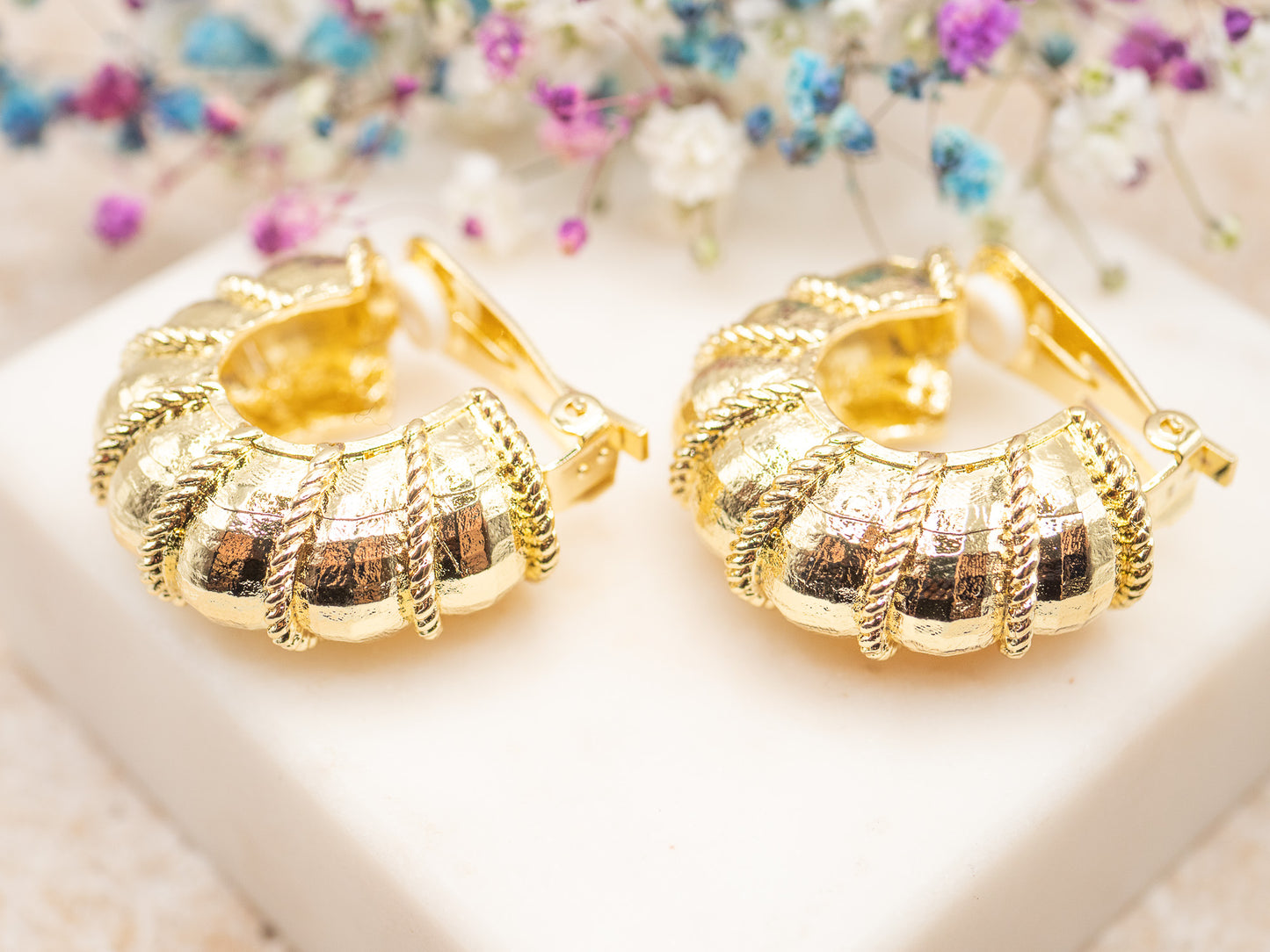 Boucles d'oreilles Velvet Rope (clips)