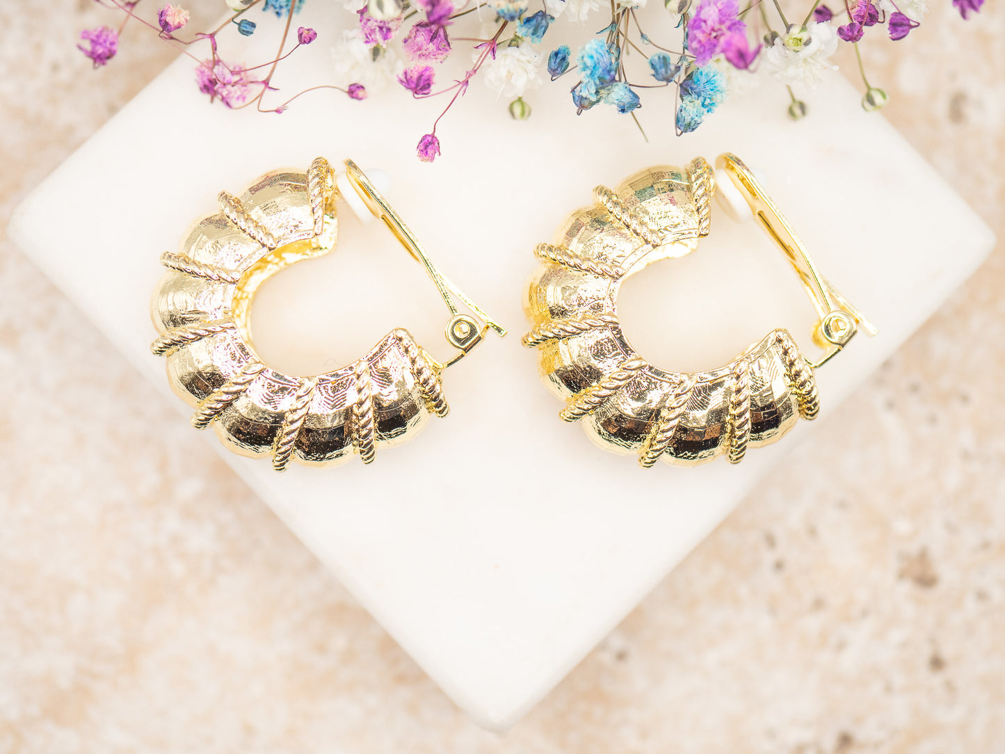 Boucles d'oreilles Velvet Rope (clips)