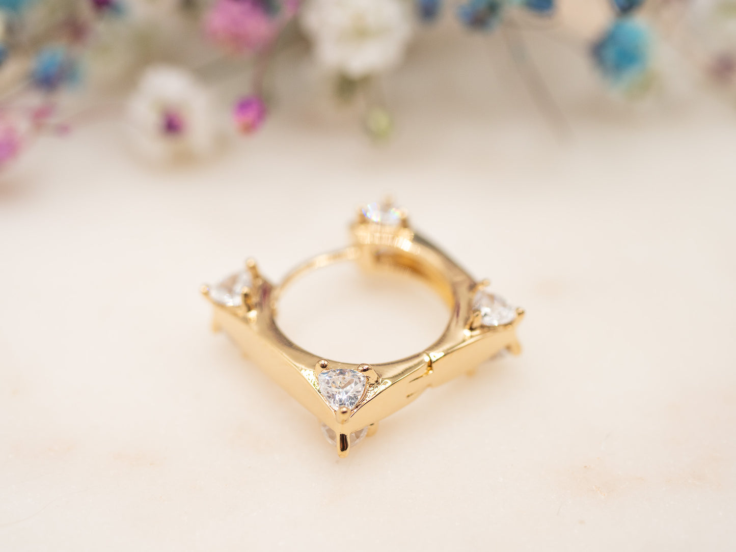 Boucles d'oreilles Crystal Square