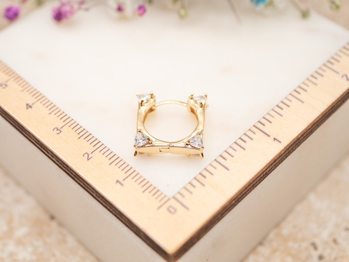 Boucles d'oreilles Crystal Square