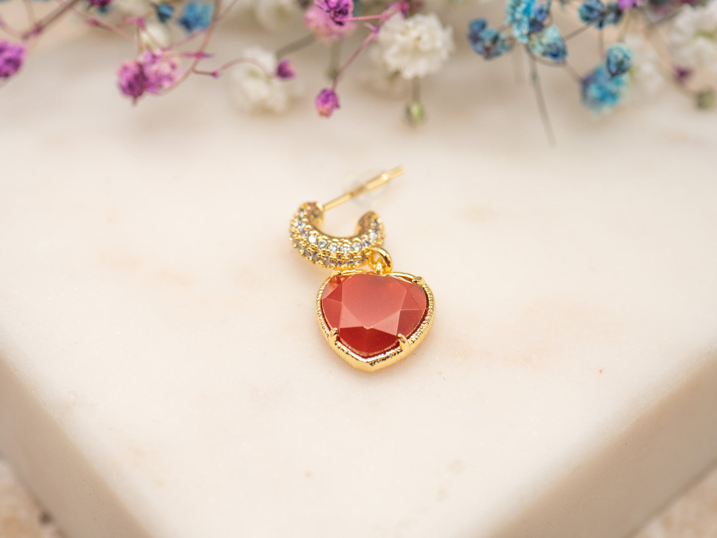 Boucle d'oreille unique Cherry Crush