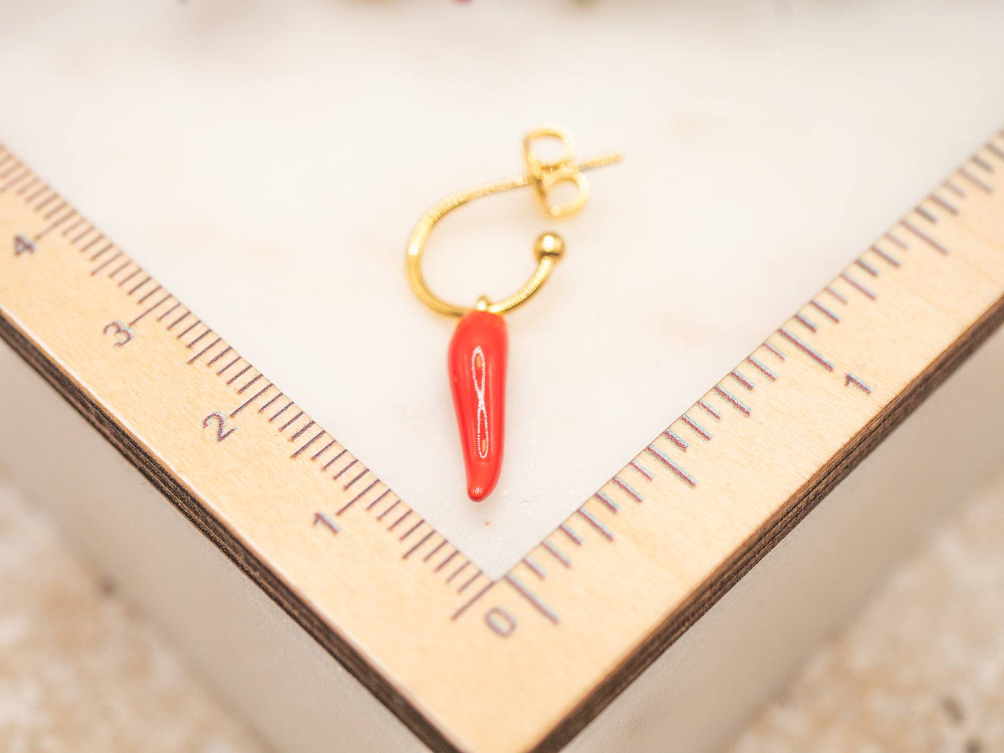 Boucle d'oreille unique Lucky Horn