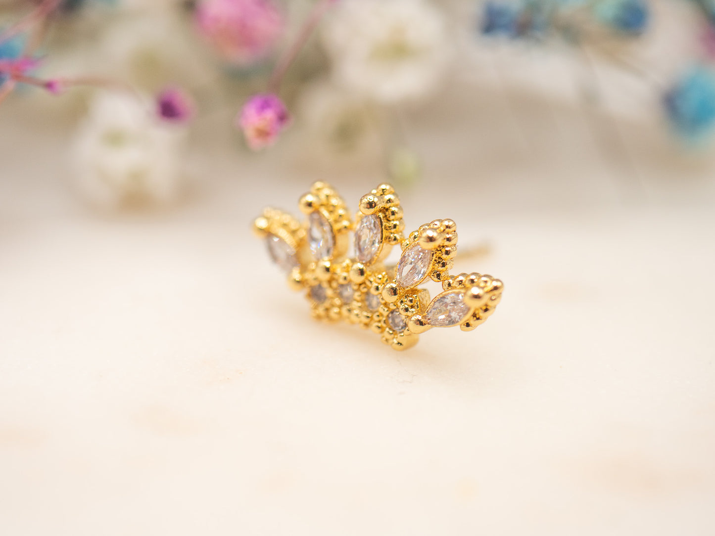 Boucle d'oreille unique Icy Majesty