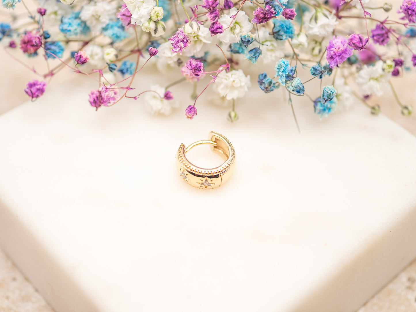 Boucle d'oreille unique Celestial