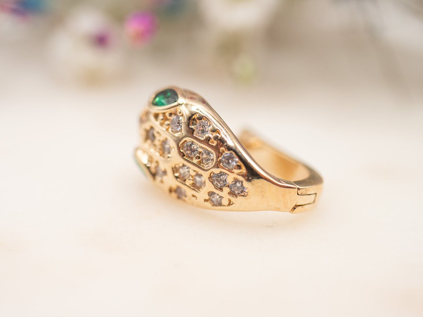 Boucle d'oreille unique Serpent