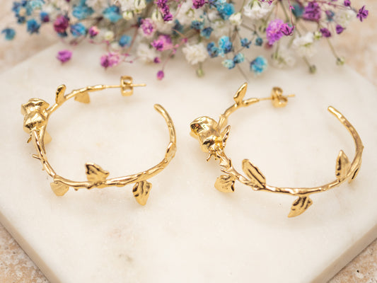 Boucles d'oreilles Rose Vine