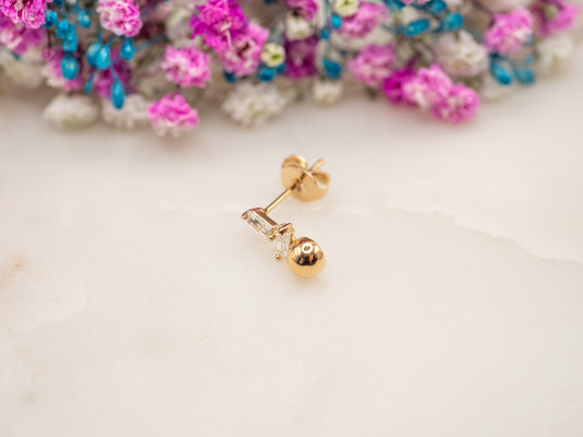 Boucle d'oreille unique Éclat Sorevia