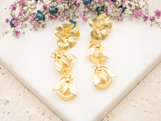 Boucles d'oreilles Mellifera