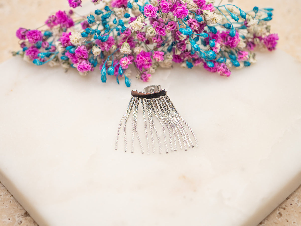 Boucle d'oreille unique Pluie Alvara
