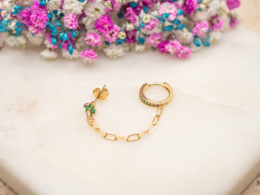Boucle d'oreille unique Éclat Silvya