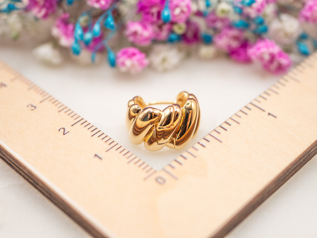 Boucle d'oreille unique Étreinte Solara