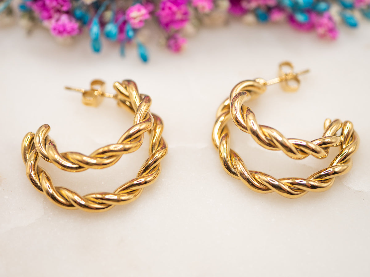 Boucles d'oreilles Tresse Isava