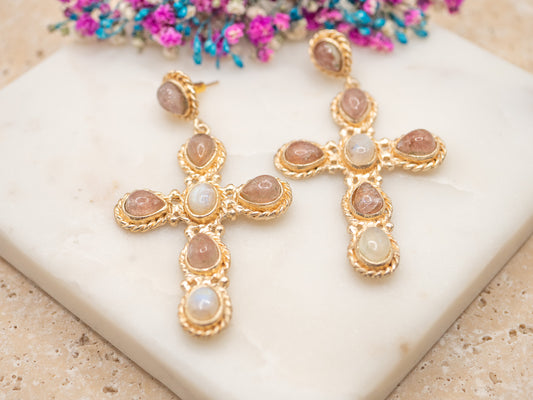 Boucles d'oreilles Croix Seloria